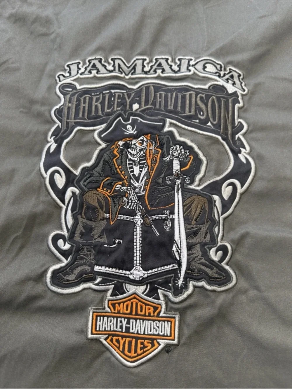 NWT Harley Davidson Embroidered Jamaica Button Up Shirt Sleeve Shirt Mens XL